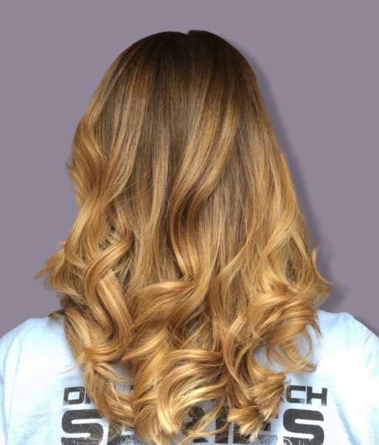 hair after balayage